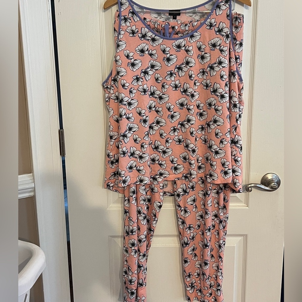 Cosabella Orange and Purple Pajama Set Intimates & Sleepwear